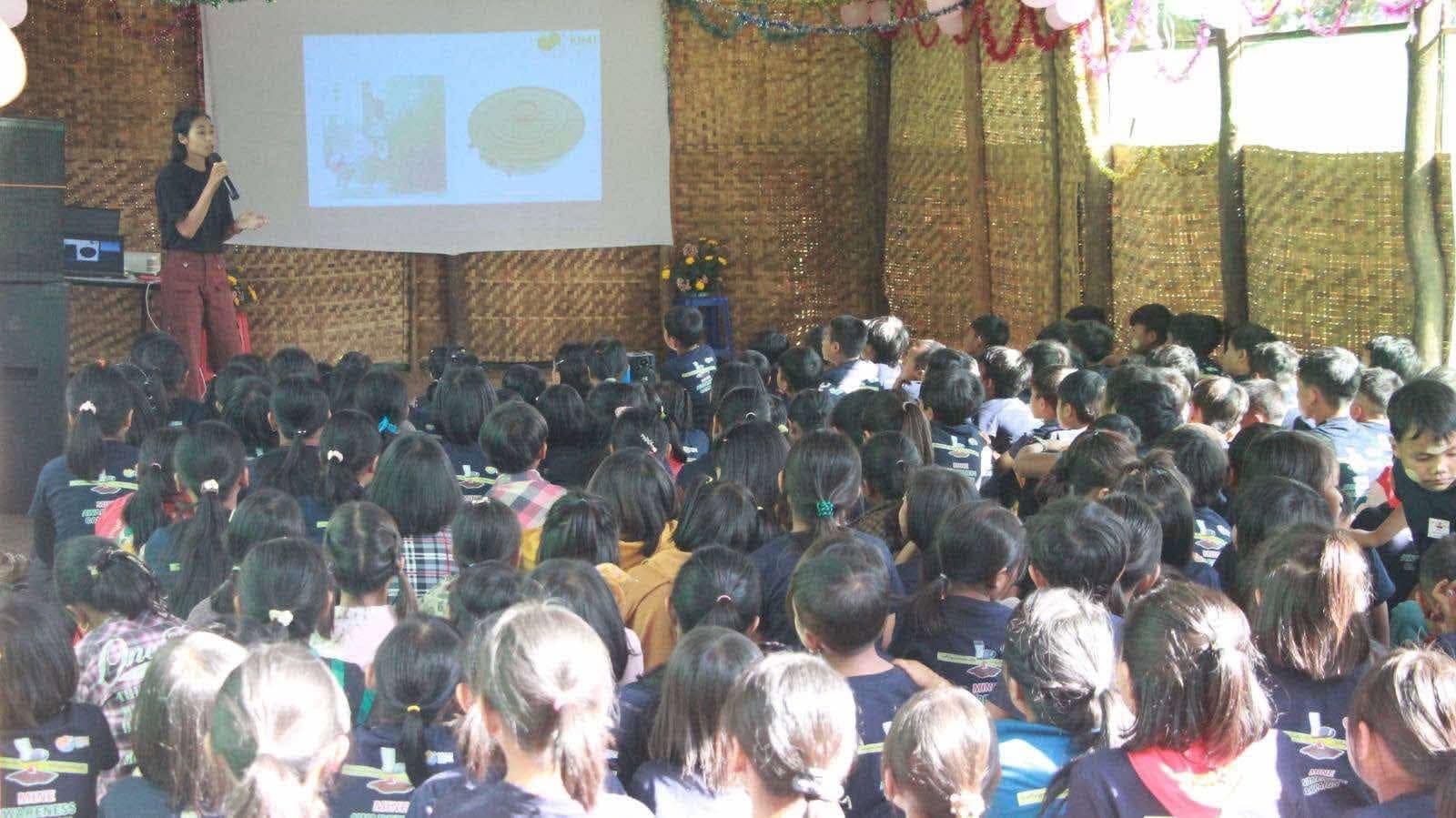 Children studying at a learning center