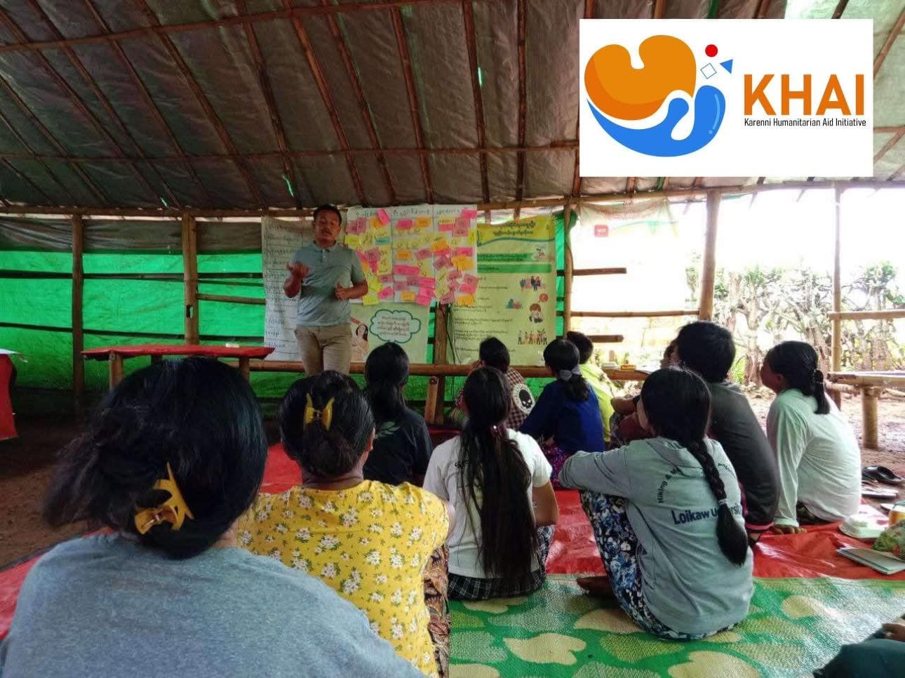 Community members participating in a livelihoods training program