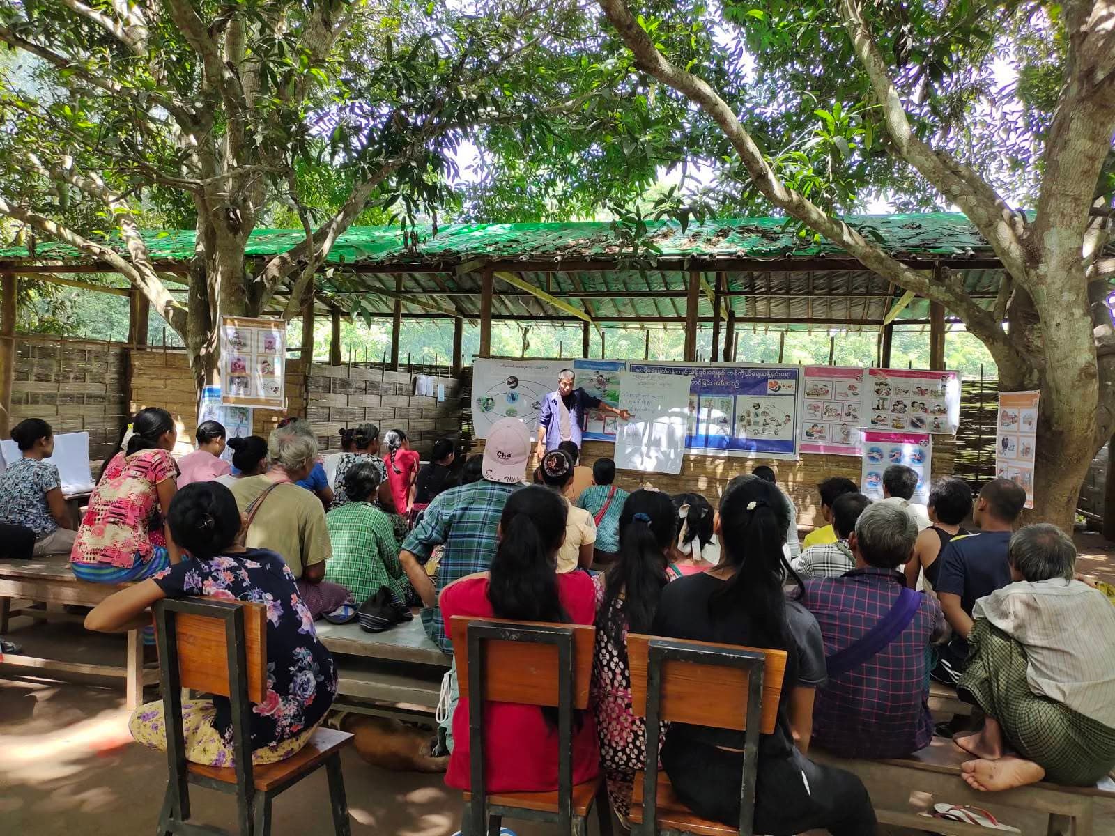 Community members in a vocational training session
