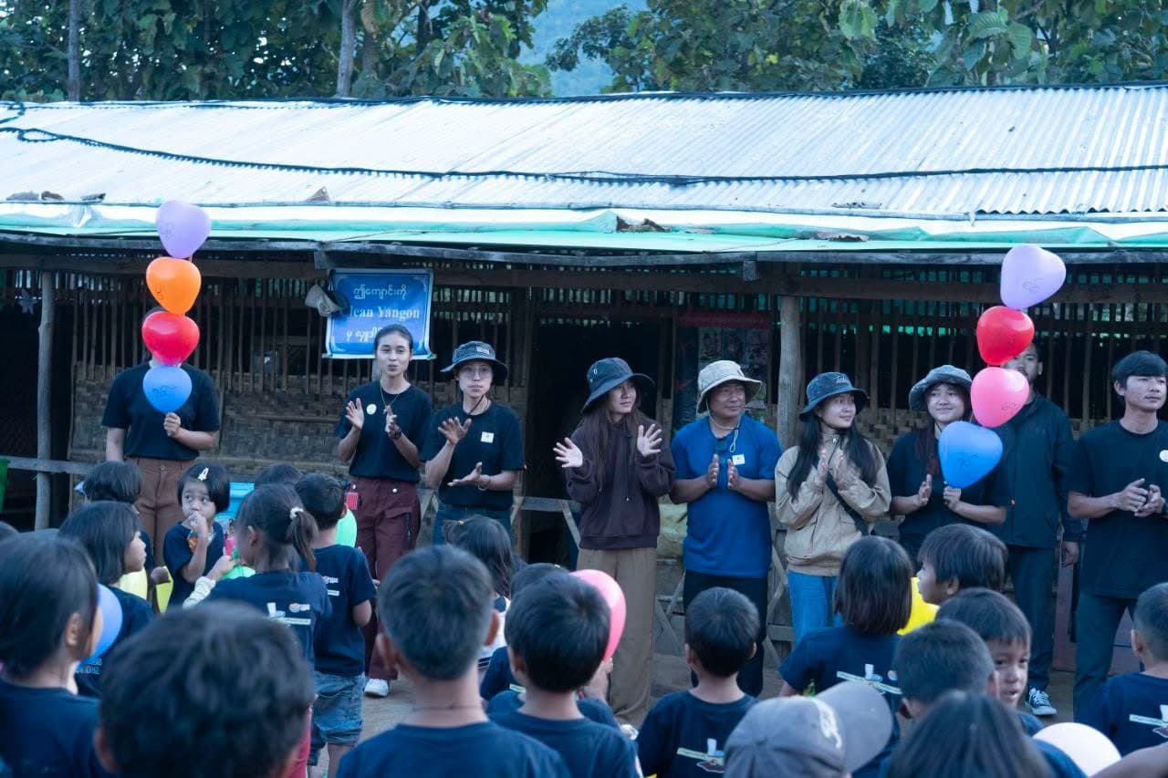 KHAI field team working with a community in Karenni State