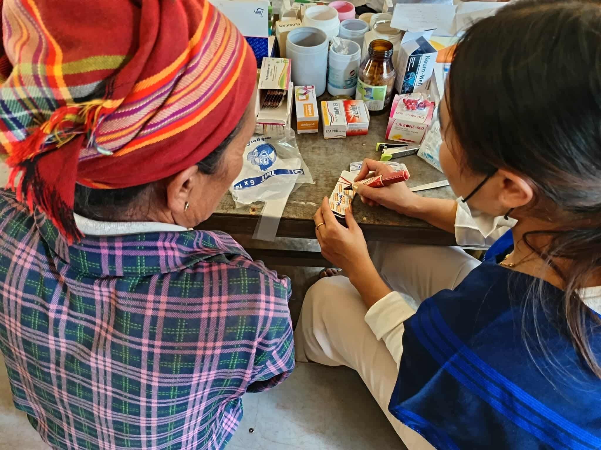 Mobile health clinic serving displaced families in Karenni