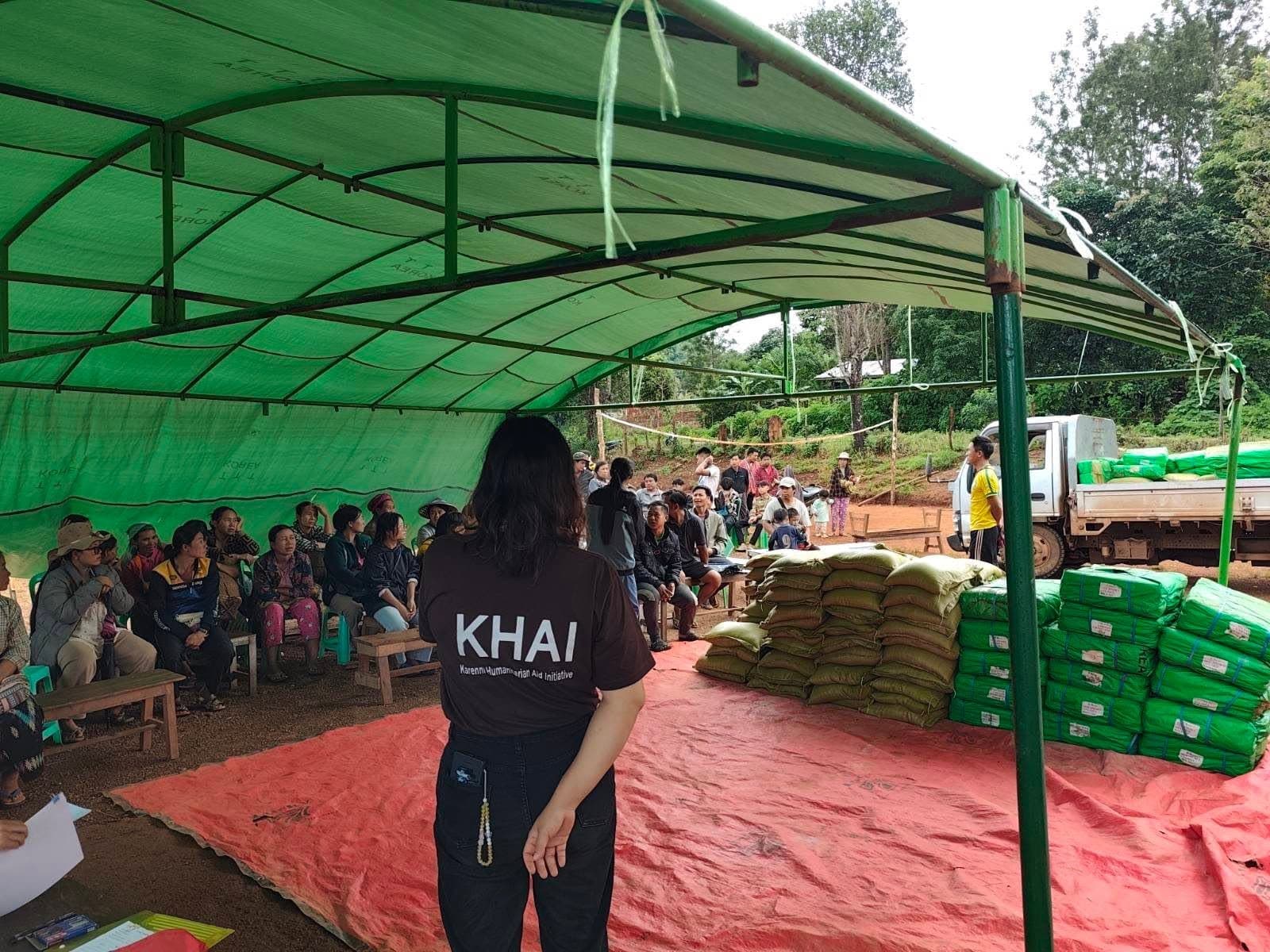 KHAI field team supporting a Karenni community